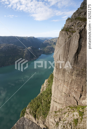 Lysefjorden seen from Preikestolen or Pulpit Rock (Norway) Lysefjorden seen from Preikestolen or Pulpit Rock (Norway) 8202175