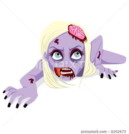 Woman Zombie Crawling 8202673