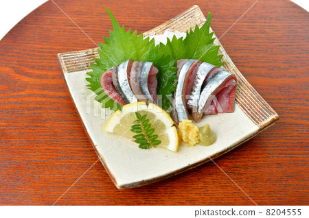 秋天香魚（秋刀魚）生魚片。 8204555