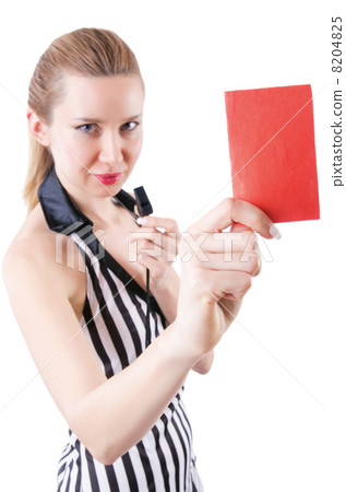 Woman judge isolated on the white 8204825