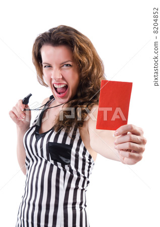 Woman judge isolated on the white 8204852