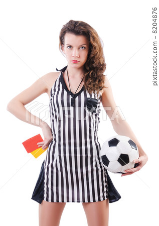 Woman judge isolated on the white 8204876