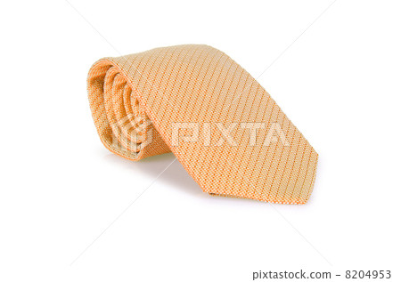 Elegant silk male tie ( necktie ) on white 8204953