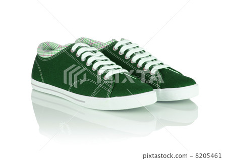 Sporty shoes in sport shoes concept on white 8205461