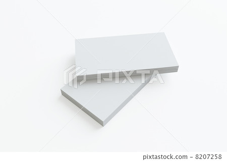 Blank Business Cards isolated on white with soft shadows 8207258