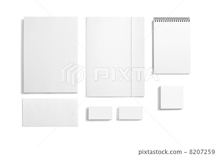 Blank Stationery templates. / Blank Stationery / Folder, note, letterhead, envelope, reminder isolat 8207259