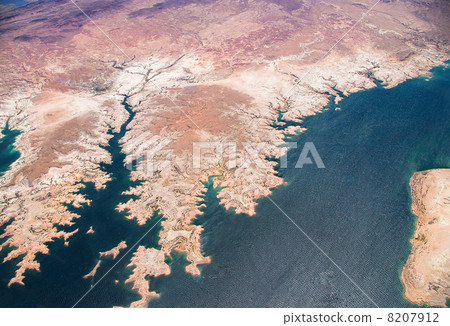 Aerial view of Lake Mead from above Aerial view of Lake Mead from above 8207912