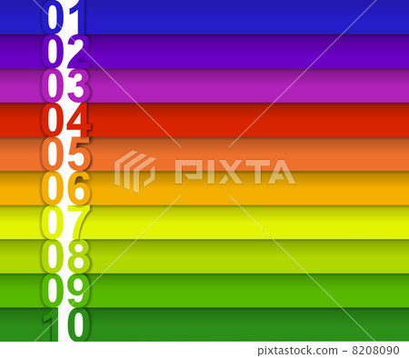 colorful numbered banner 8208090