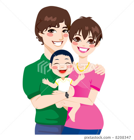 Young Couple Adopted Child 8208347