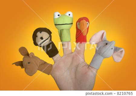 Hand with puppets 8210765