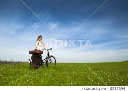 Girl with a bicycle Girl with a bicycle 8212694