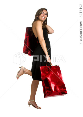 Happy woman with a gift 8217198