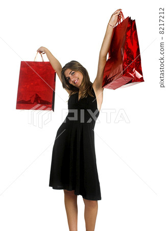 Happy woman with a gift 8217212
