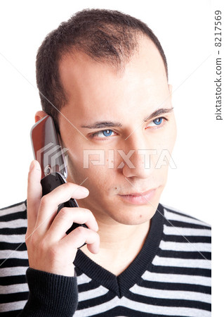Talking on cellphone Talking on cellphone 8217569