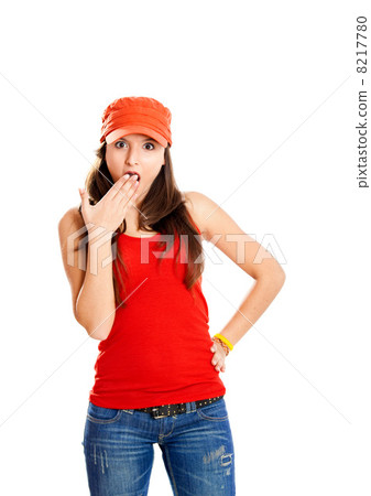 Astonished young girl Astonished young girl 8217780