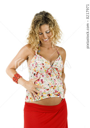 Happy pregnant woman Happy pregnant woman 8217971