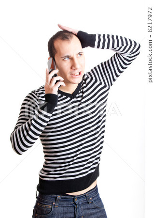 Talking on cellphone Talking on cellphone 8217972
