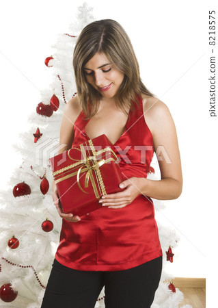 Happy woman with Chirstmas gifts Happy woman with Chirstmas gifts 8218575