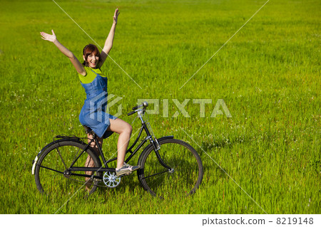 Girl with a bicycle Girl with a bicycle 8219148