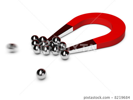 horseshoe magnet, attractive concept 8219684