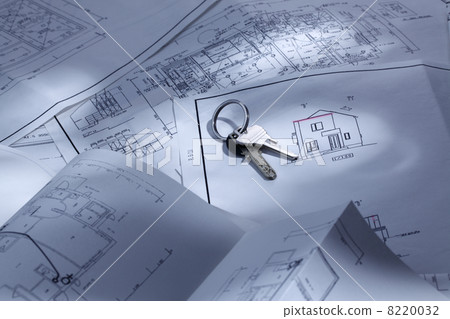Key and architectural drawing Key and architectural drawing 8220032