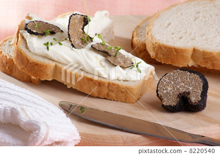 organic summer truffle with bread and spread cheese 8220540