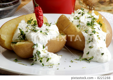 boiled organic potato with home made curd 8221288