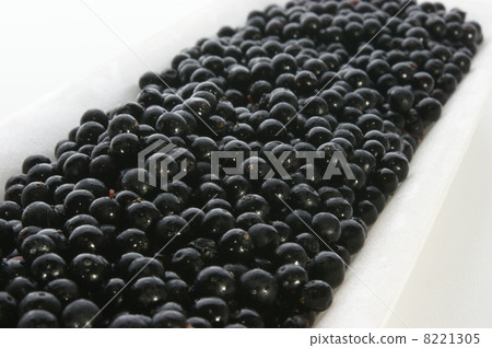 elderberries on a styrofoam container 8221305