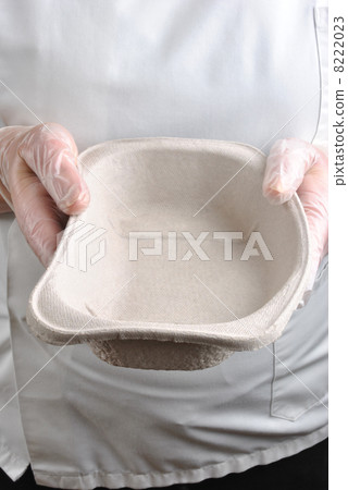 Health care staff with disposable gloves and kidney dish 8222023
