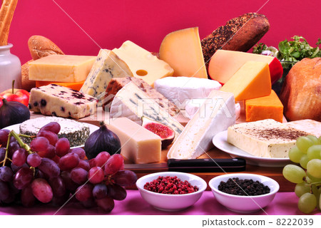 cheese platter with some organic fresh cheese 8222039