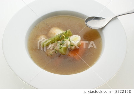 healthy soup with organic vegetables and a spoon healthy soup with organic vegetables and a spoon 8222138