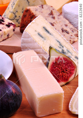 cheese platter with some organic fresh cheese 8222640