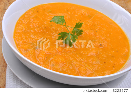 organic and healthy butternut squash creme soup 8223377