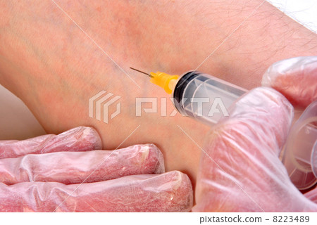 take some human blood for a test 8223489