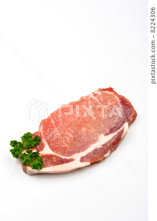 fresh organic beef shin steak and white background 8224306