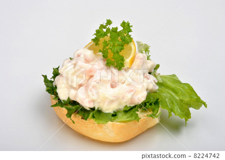 some fresh king prawns and organic salad some fresh king prawns and organic salad 8224742
