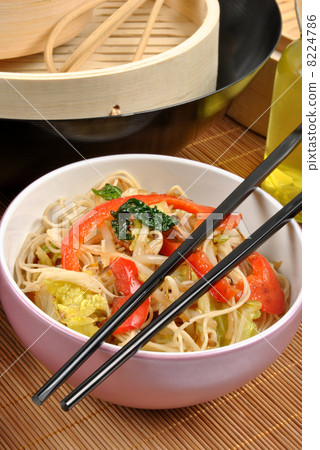 scrimp egg noodle with organic stir fry scrimp egg noodle with organic stir fry 8224786