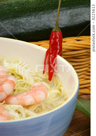 oriental style noodle soup with shrimps oriental style noodle soup with shrimps 8225613