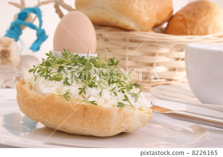 Cottage cheese with some watercress Cottage cheese with some watercress 8226165