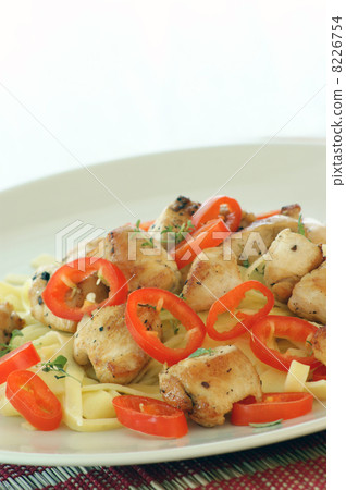 home made tagliatelle with organic chicken goulash 8226754