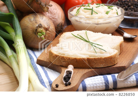 home made lard on toast with organic dill 8226850