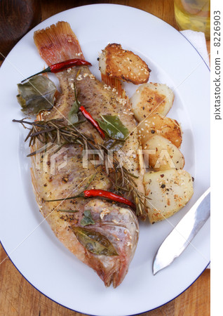 grilled tilapia with spices ready to eat 8226903
