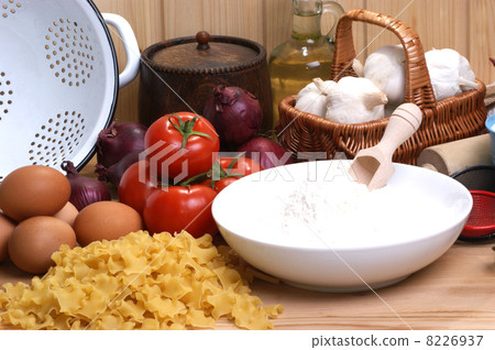 home made noodle in an italian kitchen home made noodle in an italian kitchen 8226937