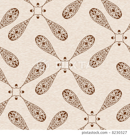 Vector Abstract Ethnic Seamless Floral Pattern Vector Abstract Ethnic Seamless Floral Pattern 8230327