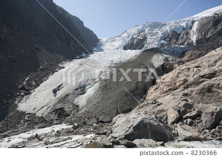 River and Buarbreen glacier (Folgefonna National Park, Norway) River and Buarbreen glacier (Folgefonna National Park, Norway) 8230366