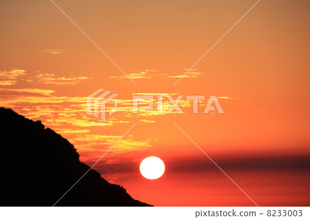 在Hakuba-dake的日落 8233003