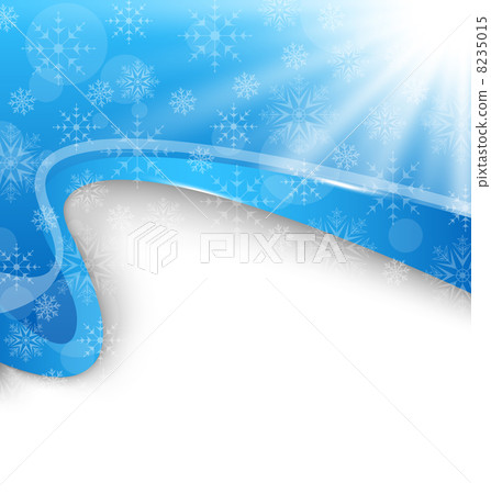 Cute winter brochure with snowflakes Cute winter brochure with snowflakes 8235015