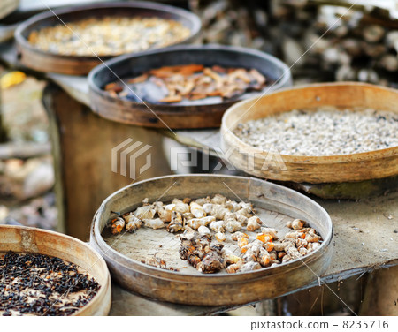 Various spices are drying at open air Various spices are drying at open air 8235716