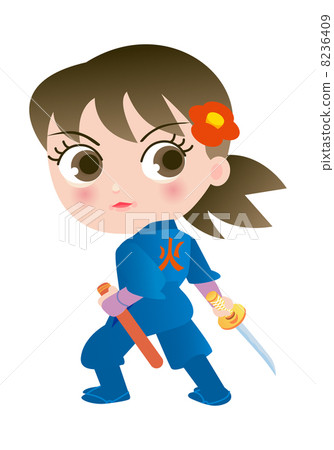 ninjya1·可愛的女忍者·火 8236409