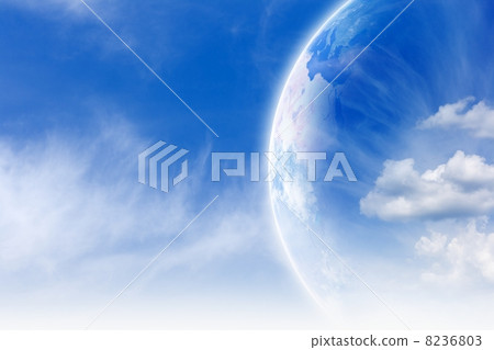 Planet Earth in sky 8236803